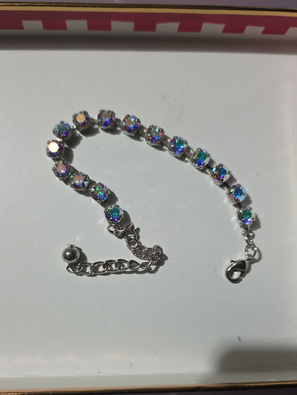 Swarovski Crystal Aurora Tennis Bracelet in Iridescent